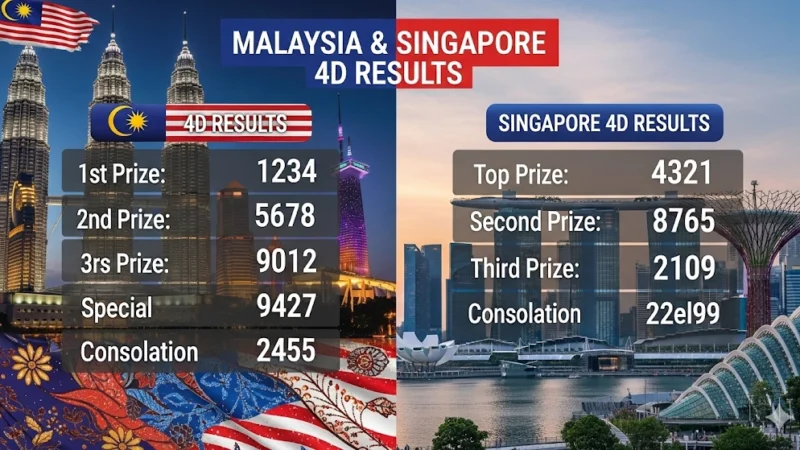 4d Results Today Malaysia and Singapore Lottery